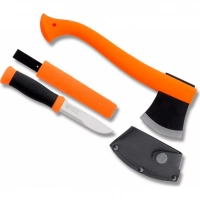 Набор Morakniv Outdoor Kit Orange, нож Morakniv 2000 нержавеющая сталь, цвет оранжевый + топор купить в Сочи