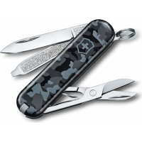 Нож перочинный Victorinox  Classic, сталь X55CrMo14, рукоять Cellidor®, синий камуфляж купить в Сочи