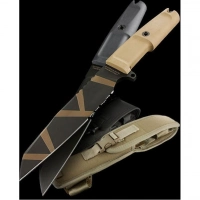 Нож с фиксированным клинком Extrema Ratio Task Desert Warfare 1/3 Serrated, сталь Bhler N690, рукоять прорезиненный форпрен купить в Сочи