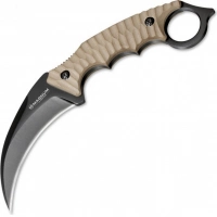 Нож с фиксированным клинком Magnum Spike Karambit — Boker 02SC028, сталь 440A EDP, рукоять стеклотекстолит G10, песочный купить в Сочи