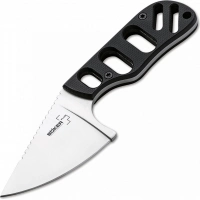 Нож с фиксированным клинком шейный Chad Los Banos Design SFB Neck, Boker Plus 02BO321, сталь 440C Satin, рукоять стеклотекстолит G10 купить в Сочи