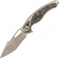 Нож складной Rikeknife Unicorn, сталь M390, Blue Carbon купить в Сочи