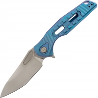 Нож складной Thor 3 Rikeknife, сталь M390, Blue Titanium купить в Сочи