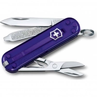 Нож Victorinox Classic SD Colors, Persian Indigo (0.6223.T29G) фиолетовый полупрозрачный, 7 функций 58мм купить в Сочи