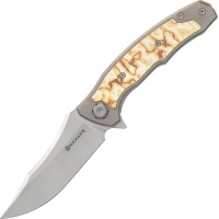 Складной нож Maxace Halictus Mokume, сталь M390, рукоять Mokume/Titanium купить в Сочи