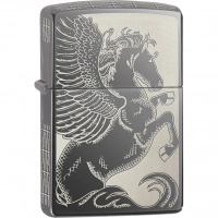 Зажигалка ZIPPO Classic Пегас с покрытием Black Ice® купить в Сочи